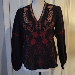 Kyla Seo Embroidered Cotton Suki Blouse